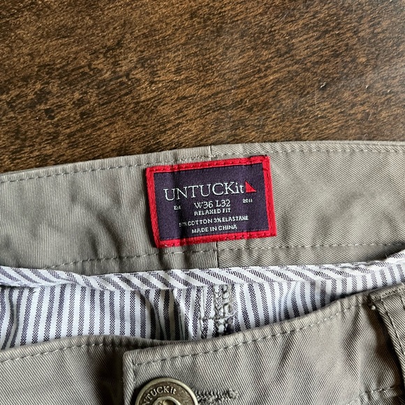 Untuckit Mens Relaxed Fit Don Santiago Pants Size 36 - Picture 2 of 5
